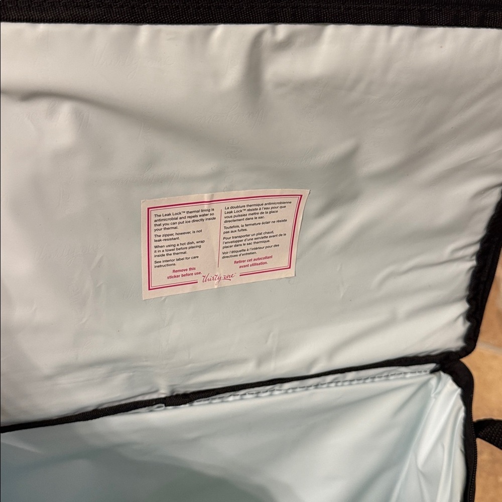 Thirty-One Signature Collection 31 LG Light Gray Black Insulated Bag - Picture 10 of 13
